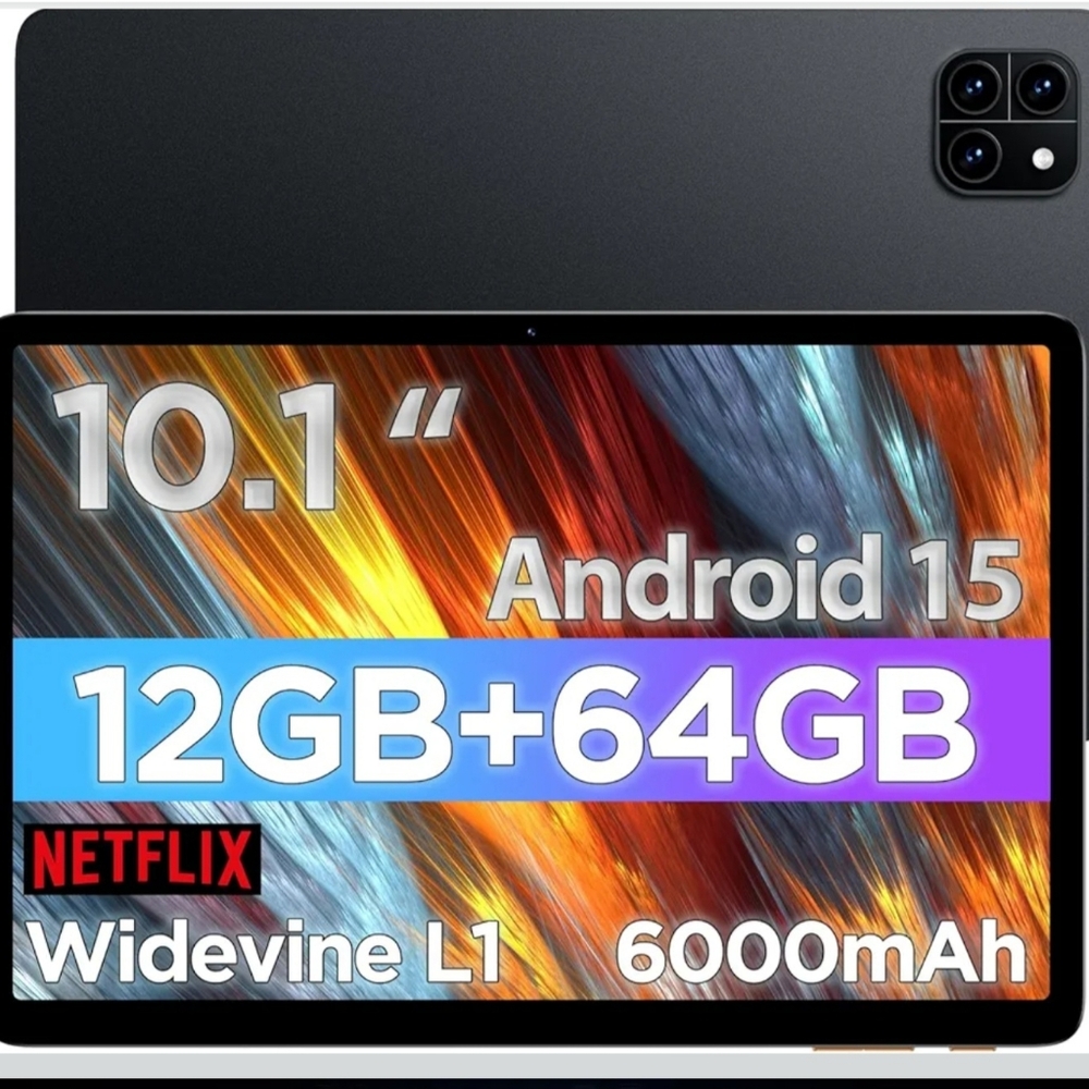 Android Tablet, 10.1 inch Android 15 Tablet